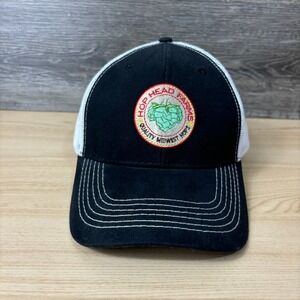 Hop Head Farms Hat Cap Snapback Black Beer Brewing Midwest Hops Adjustable